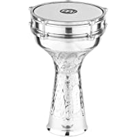 Meinl Percussion HE-114 - Darbuka (aluminio- piel sintética- decorado a mano- 20-32 cm)- color plateado